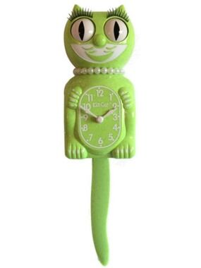 RETIRED Urban Outfitters Fun Chartreuse Lady Kit-Cat Clock LAST ONE!